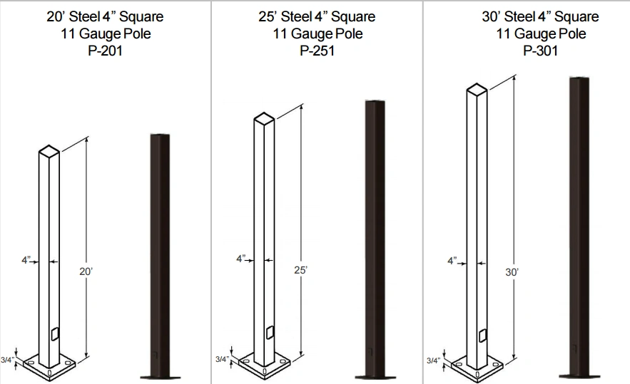Light_Poles_Dimensions